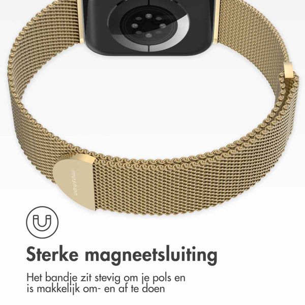 imoshion Milanees magnetisch bandje Apple Watch Series 1-9 / SE - 38/40/41 mm / Series 10 - 42 mm - Maat S - Champagne