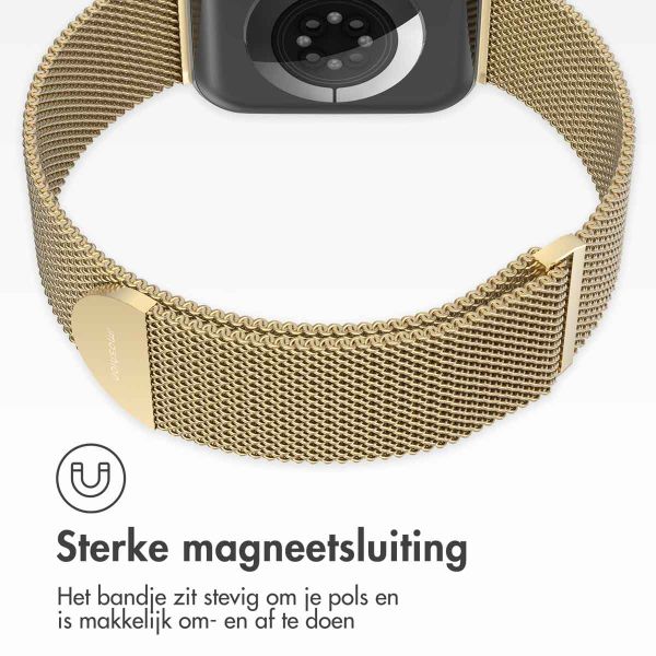 imoshion Milanees magnetisch bandje Apple Watch Series 1-9 / SE - 38/40/41 mm / Series 10 - 42 mm - Maat M - Champagne