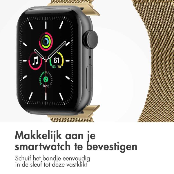 imoshion Milanees magnetisch bandje Apple Watch Series 1-10 / SE / Ultra (2) - 42/44/45/46/49 mm - Maat M - Champagne