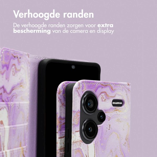 imoshion Design Bookcase Xiaomi Redmi Note 13 Pro Plus (5G) - Purple Marble