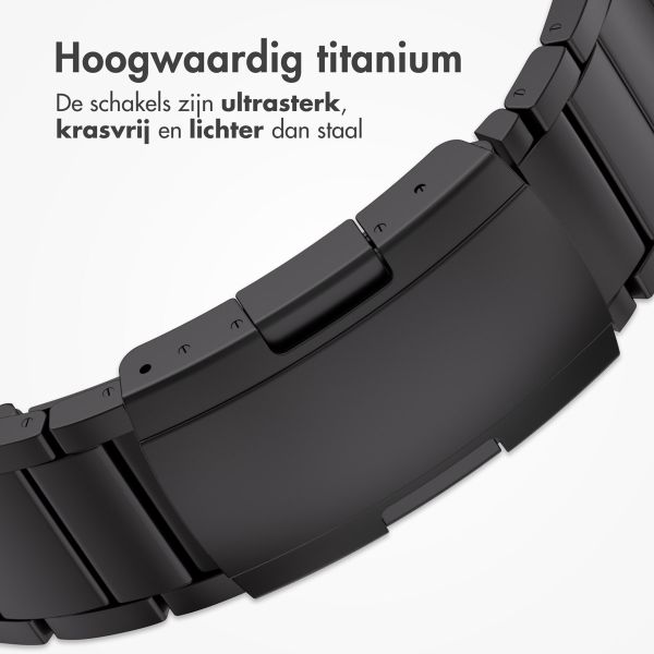Accezz Mat Titanium bandje voor de Apple Watch Series 1-9 / SE - 38/40/41 mm - Zwart