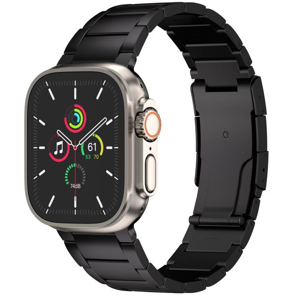 Accezz Mat Titanium bandje voor de Apple Watch Series 1-9 / SE / Ultra (2) - 42/44/45/49 mm - Zwart