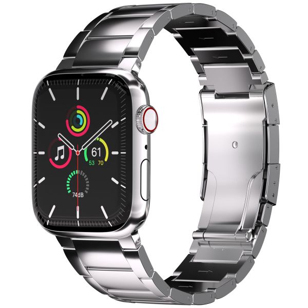 Accezz Glans Titanium bandje voor de Apple Watch Series 1-9 / SE - 38/40/41 mm - Zilver