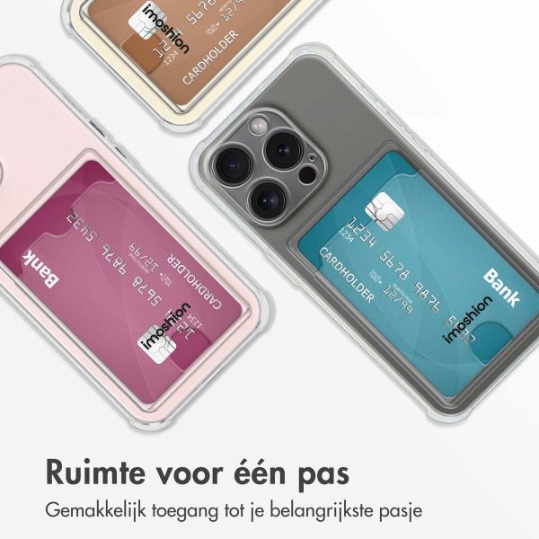 imoshion Softcase Backcover met pashouder iPhone 15 Pro - Transparant