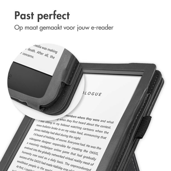 imoshion Stand Bookcase Sleepcover met strap Amazon Kindle (2022) 11th gen - Zwart