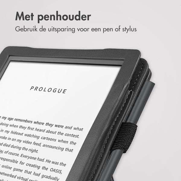 imoshion Stand Bookcase Sleepcover met strap Amazon Kindle (2022) 11th gen - Zwart