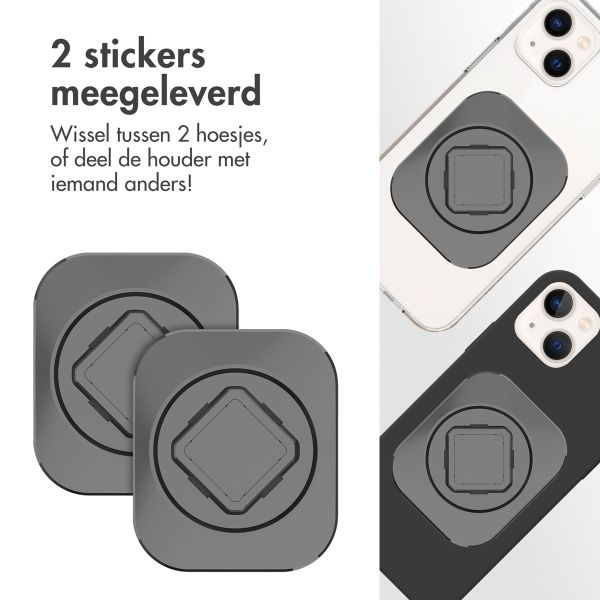 Accezz EasyLock telefoonhouder fiets - inclusief hoesje iPhone 13 - Aluminium - 360 graden draaibaar - Zwart