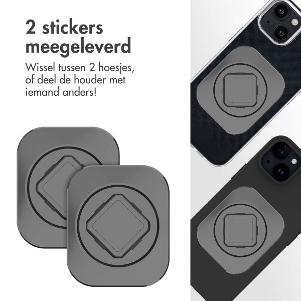 Accezz EasyLock telefoonhouder auto - inclusief hoesje iPhone 15 - Ventilatierooster - 360 graden draaibaar - Zwart