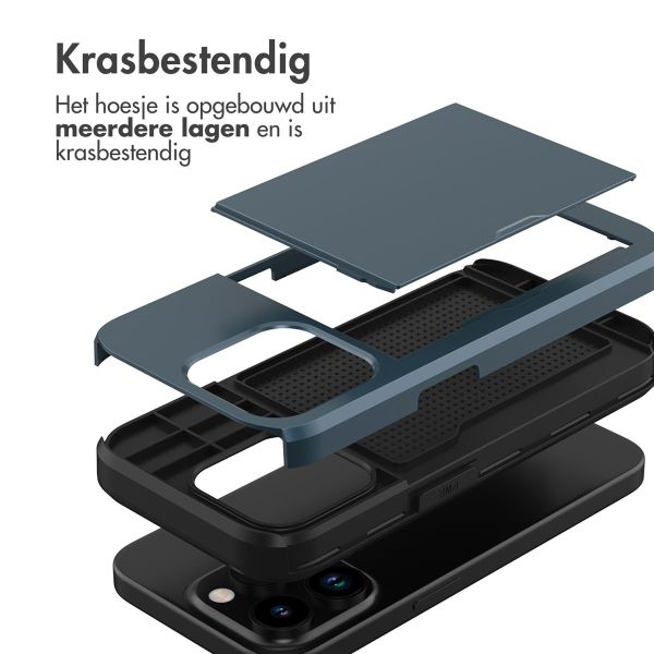 imoshion Backcover met pasjeshouder iPhone 15 Pro - Donkerblauw