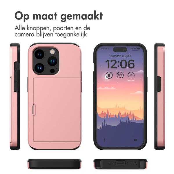 imoshion Backcover met pasjeshouder iPhone 15 Pro - Rosé Goud