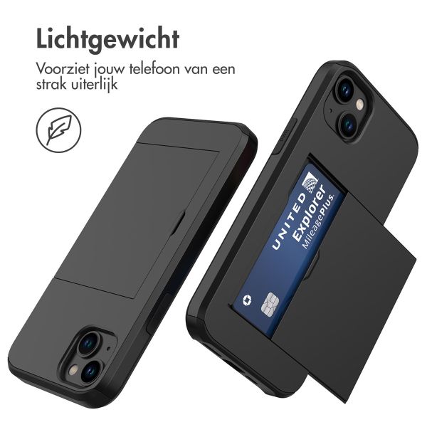 imoshion Backcover met pasjeshouder iPhone 15 Plus - Zwart