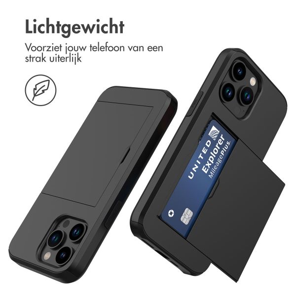 imoshion Backcover met pasjeshouder iPhone 15 Pro Max - Zwart