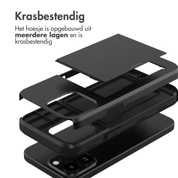 imoshion Backcover met pasjeshouder iPhone 15 Pro Max - Zwart