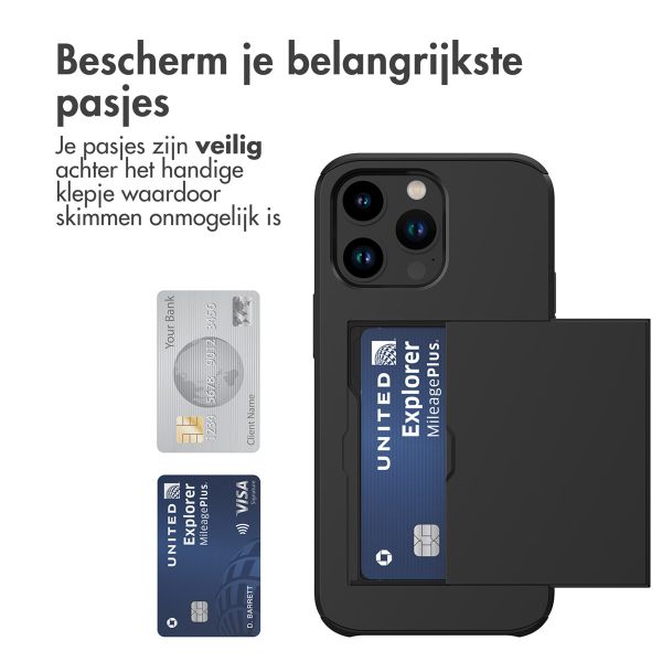 imoshion Backcover met pasjeshouder iPhone 15 Pro Max - Zwart