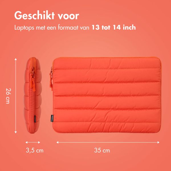 imoshion Puffer Laptop hoes 13-14 inch - Laptopsleeve - Apricot Crush Orange