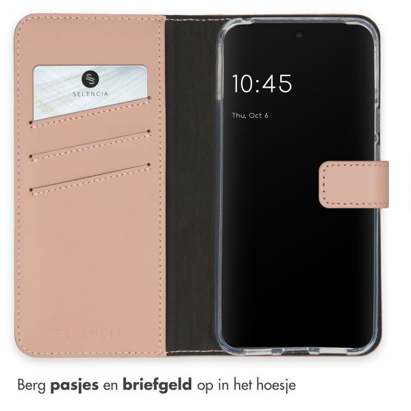 Selencia Echt Lederen Bookcase Google Pixel 8 - Dusty Pink