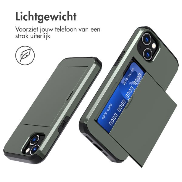 imoshion Backcover met pasjeshouder iPhone 13 - Donkergroen