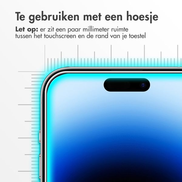 Accezz Gehard Glas Screenprotector iPhone 15 / 15 Pro