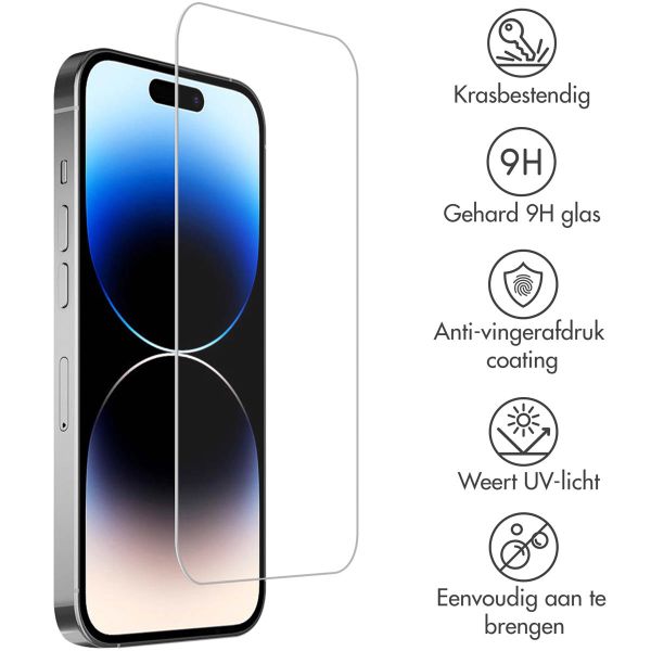 Accezz Gehard Glas Screenprotector iPhone 15 / 15 Pro