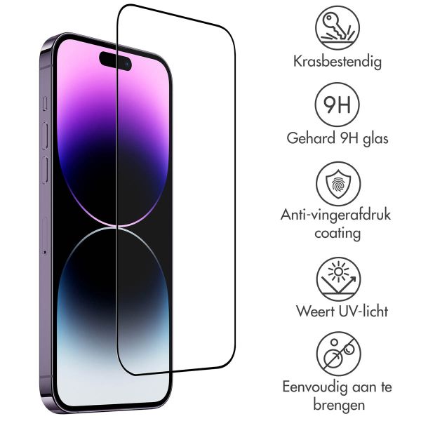 Accezz Gehard Glas Full Cover Screenprotector iPhone 15 Pro Max