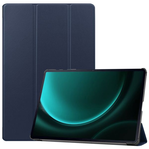 imoshion Trifold Bookcase Samsung Tab S9 FE Plus / Tab S9 Plus 12.4 inch - Donkerblauw