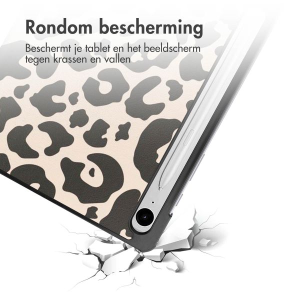 imoshion Trifold Design Bookcase Samsung Tab S9 FE / Tab S9 - Leopard