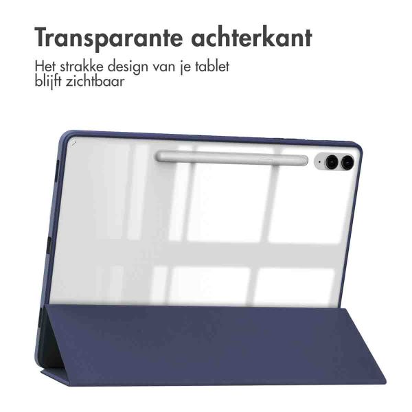 imoshion Trifold Hardcase Bookcase voor de Samsung Tab S9 FE Plus / Tab S9 Plus 12.4 inch - Donkerblauw