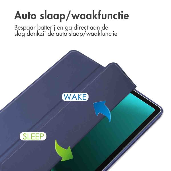 imoshion Trifold Hardcase Bookcase voor de Samsung Tab S9 FE Plus / Tab S9 Plus 12.4 inch - Donkerblauw