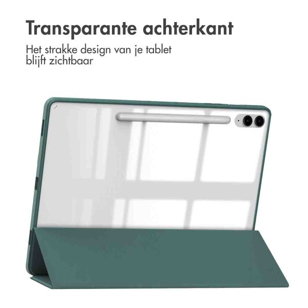 imoshion Trifold Hardcase Bookcase voor de Samsung Tab S9 FE Plus / Tab S9 Plus 12.4 inch - Groen