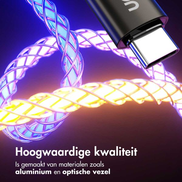 imoshion Lichtgevende Snellaadkabel RGB - USB-A naar USB-C kabel - 1 meter