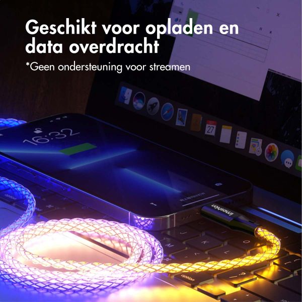 imoshion Lichtgevende Snellaadkabel RGB - USB-A naar USB-C kabel - 2 meter