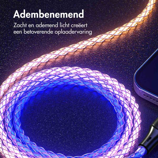 imoshion Lichtgevende Snellaadkabel RGB - USB-A naar USB-C kabel - 2 meter