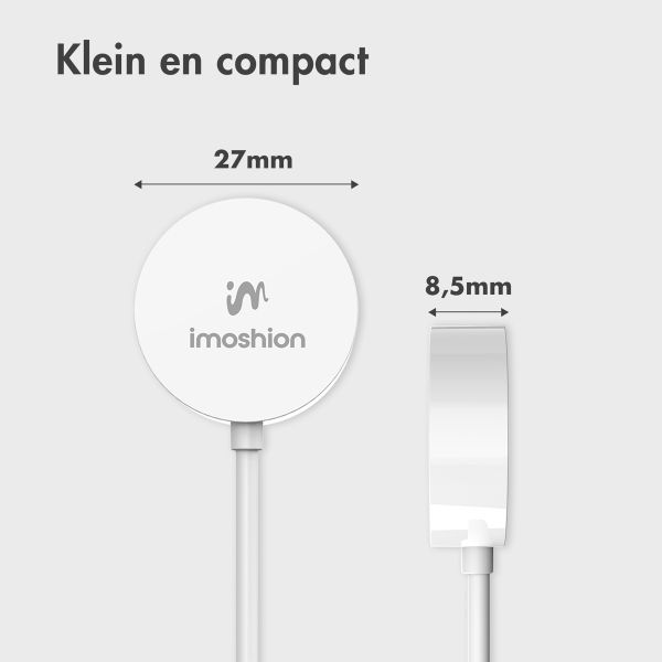 imoshion Oplaadkabel Apple Watch USB-C en USB-A - 1 meter - Wit