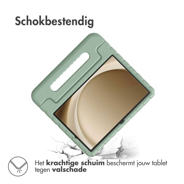 imoshion Kidsproof Backcover met handvat Samsung Galaxy Tab A9 Plus - Olijfgroen