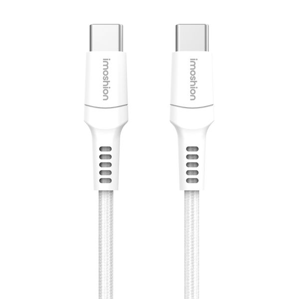 imoshion Braided USB-C naar USB-C kabel - 0,25 meter - Wit
