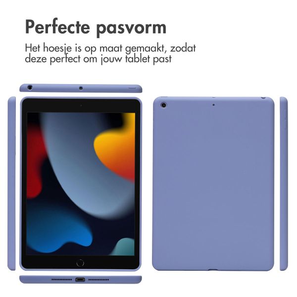 Accezz Liquid Silicone Backcover iPad 9 (2021) 10.2 inch / iPad 8 (2020) 10.2 inch / iPad 7 (2019) 10.2 inch - Lila