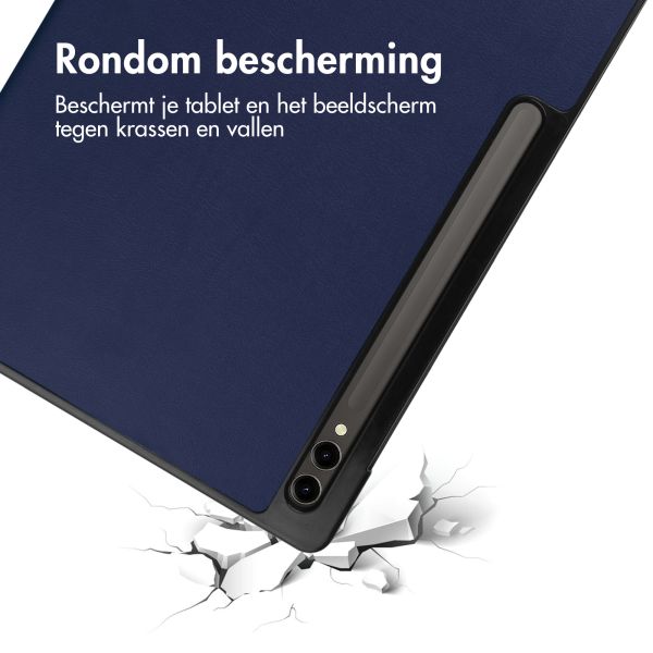 imoshion Trifold Bookcase Samsung Galaxy Tab S9 Ultra 14.6 inch - Donkerblauw