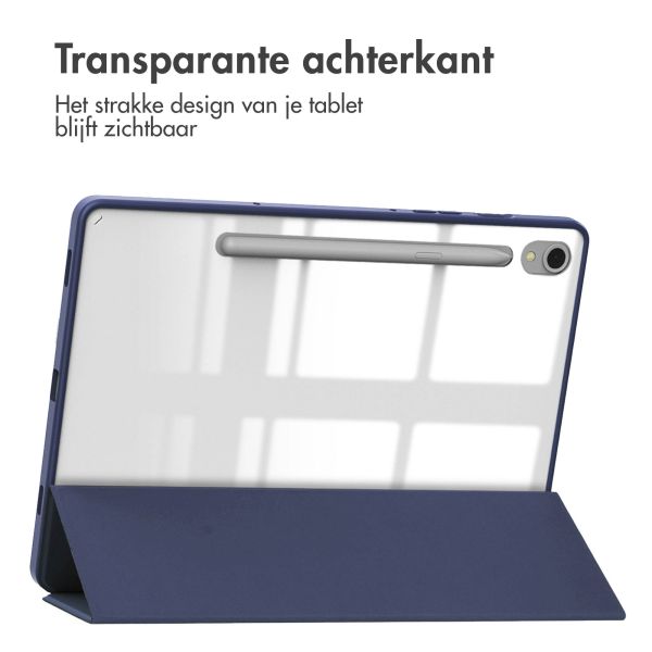 imoshion Trifold Hardcase Bookcase Samsung Galaxy Tab S9 11.0 inch - Donkerblauw