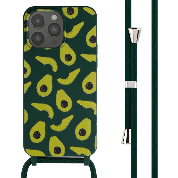 imoshion Siliconen design hoesje met koord iPhone 15 Pro Max - Avocado Green