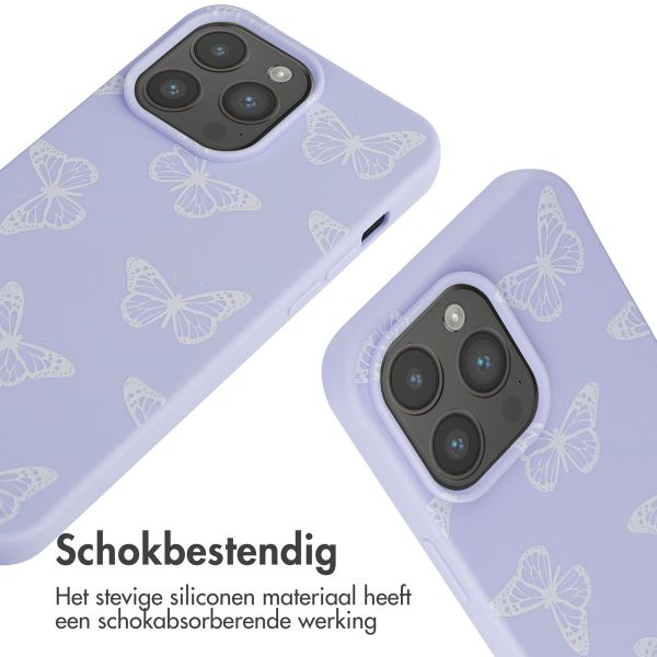 imoshion Siliconen design hoesje met koord iPhone 15 Pro Max - Butterfly