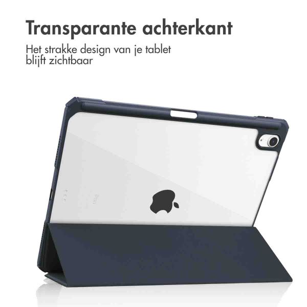 imoshion Trifold Hardcase Bookcase iPad Air 11 inch (2024) M2 / Air 5 (2022) / Air 4 (2020) - Donkerblauw