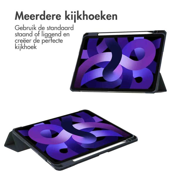 imoshion Trifold Hardcase Bookcase iPad Air 11 inch (2024) M2 / Air 5 (2022) / Air 4 (2020) - Donkerblauw