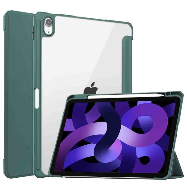 imoshion Trifold Hardcase Bookcase iPad Air 11 inch (2024) M2 / Air 5 (2022) / Air 4 (2020) - Groen