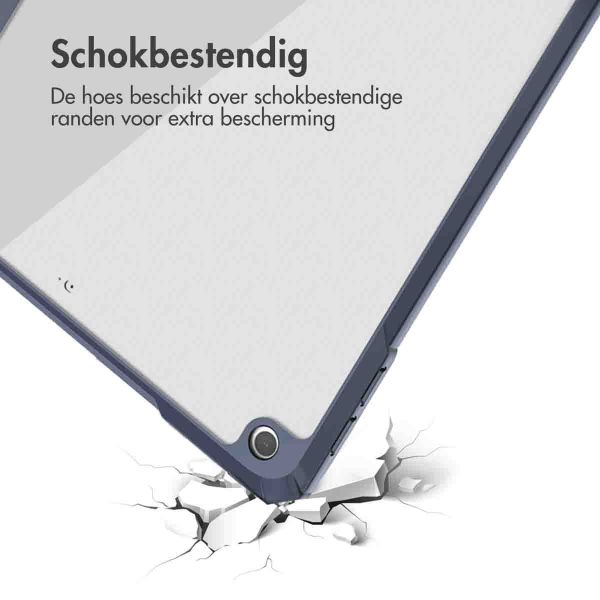 imoshion Trifold Hardcase Bookcase iPad 7 (2019) / iPad 8 (2020) / iPad 9 (2021) 10.2 inch - Donkerblauw