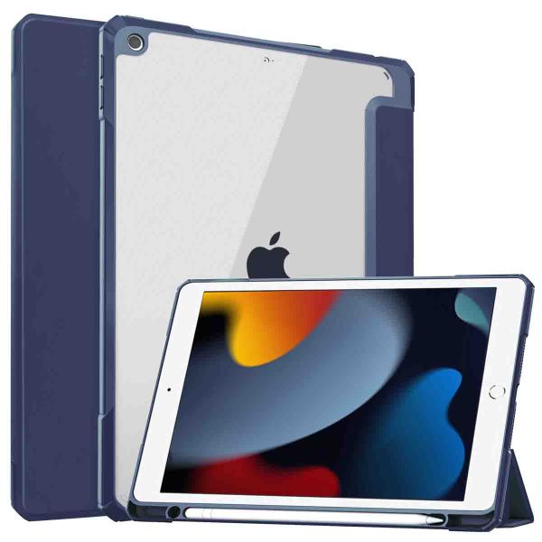 imoshion Trifold Hardcase Bookcase iPad 7 (2019) / iPad 8 (2020) / iPad 9 (2021) 10.2 inch - Donkerblauw