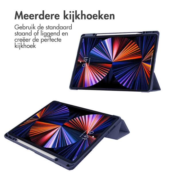 imoshion Trifold Hardcase Bookcase iPad Pro 12.9 (2018/2020/2021/2022) - Donkerblauw