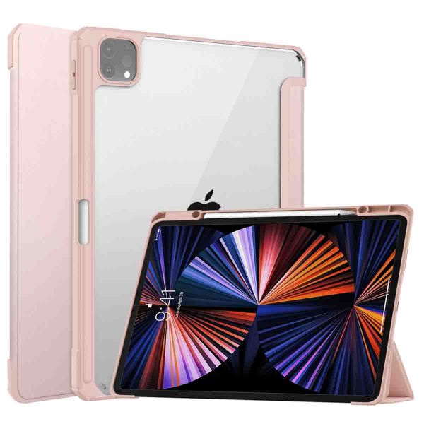 imoshion Trifold Hardcase Bookcase iPad Pro 12.9 (2018/2020/2021/2022) - Roze