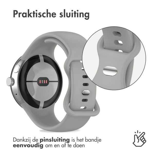 imoshion Siliconen bandje Google Pixel Watch / Watch 2 / Watch 3 (41 mm) - Maat L - Grijs