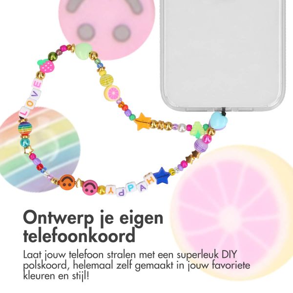 imoshion DIY telefoonkoord - Universeel - Happy / Love - Meerkleurig