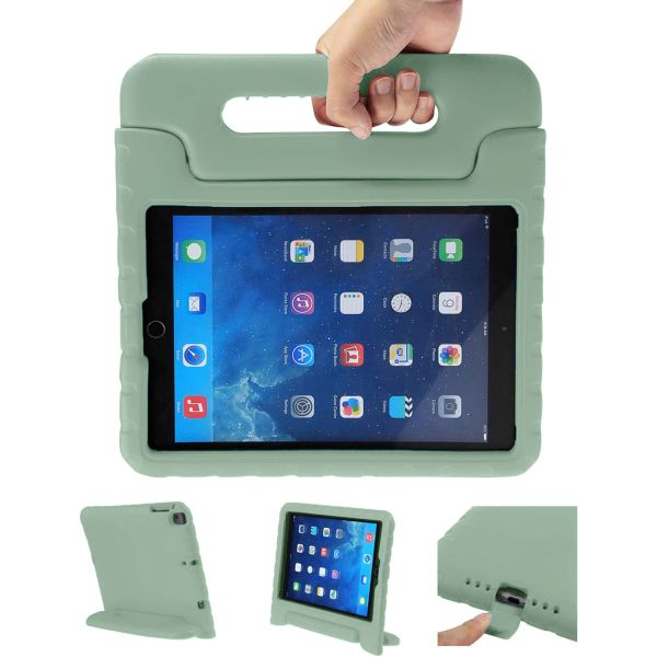 imoshion Kidsproof Backcover met handvat iPad 6 (2018) / iPad 5 (2017) - Olijfgroen